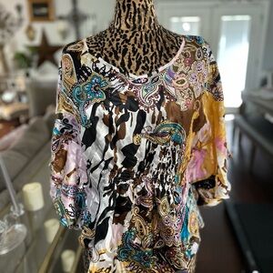 Multicolor Paisley Print Women's Top